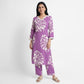 Printed V-Neck Long Kurta