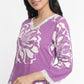 Printed V-Neck Long Kurta