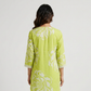 Printed V-Neck Long Kurta