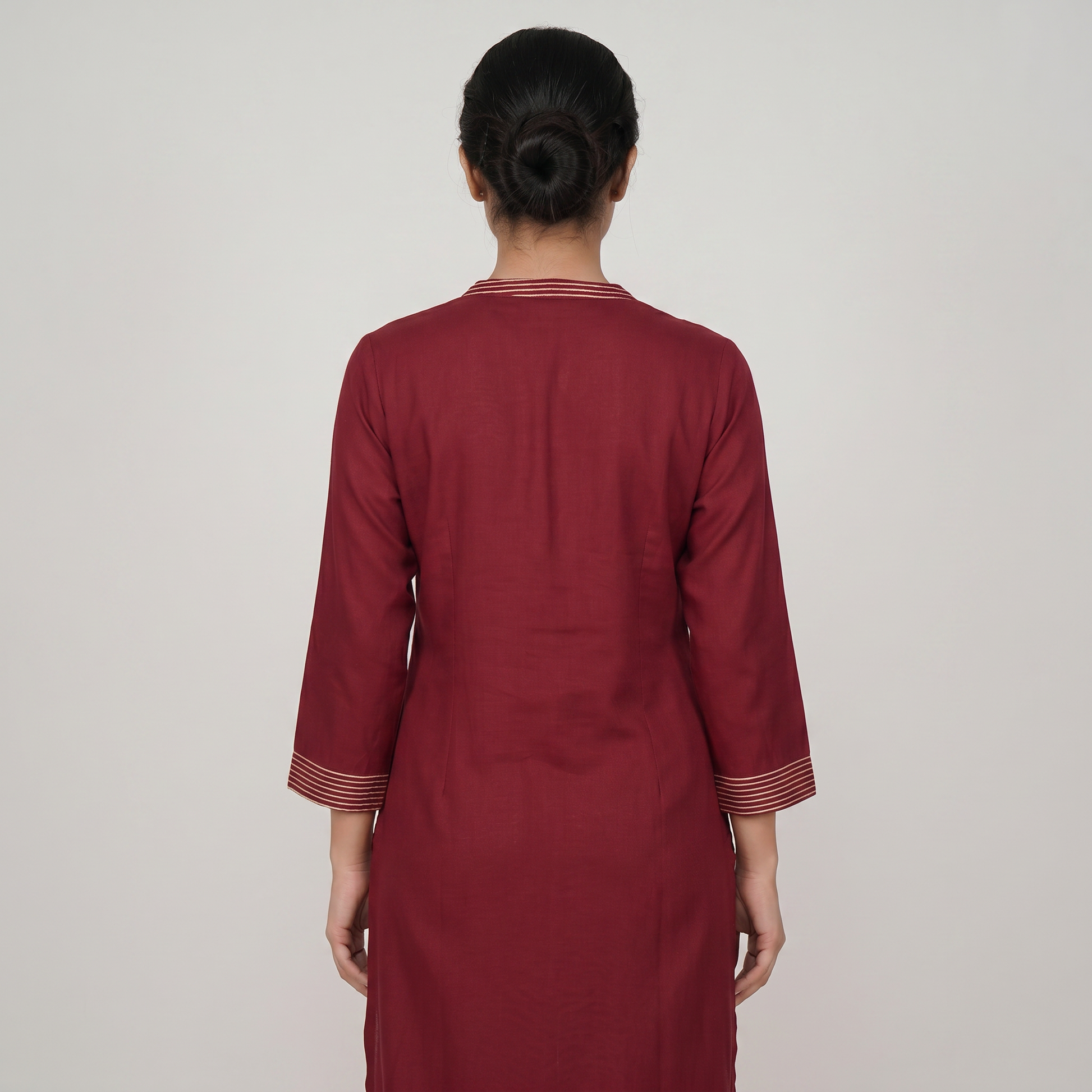 V-Neck Printed Long Kurta