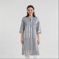 Printed Straight Half Placket Long Kurta