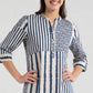Printed Straight Half Placket Long Kurta