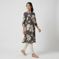 Printed Half Placket Long Kurta