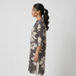 Printed Half Placket Long Kurta