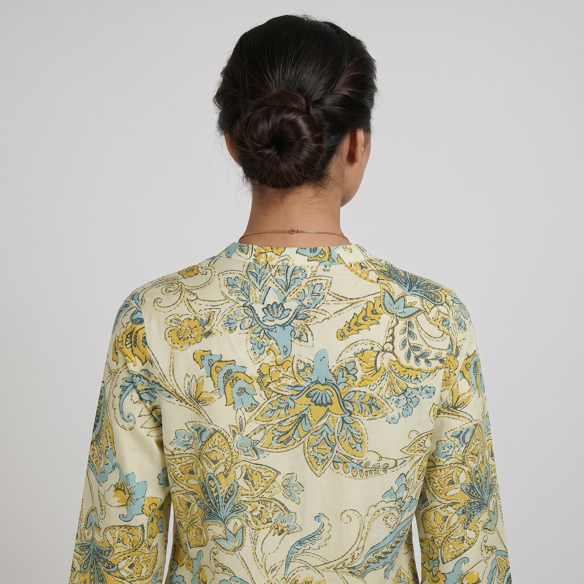 Full Placket Printed Long Kurta
