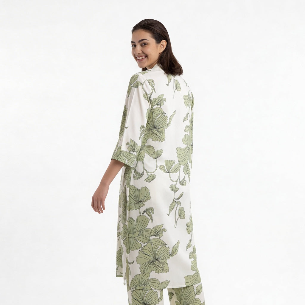 Half Placket Long Kurta