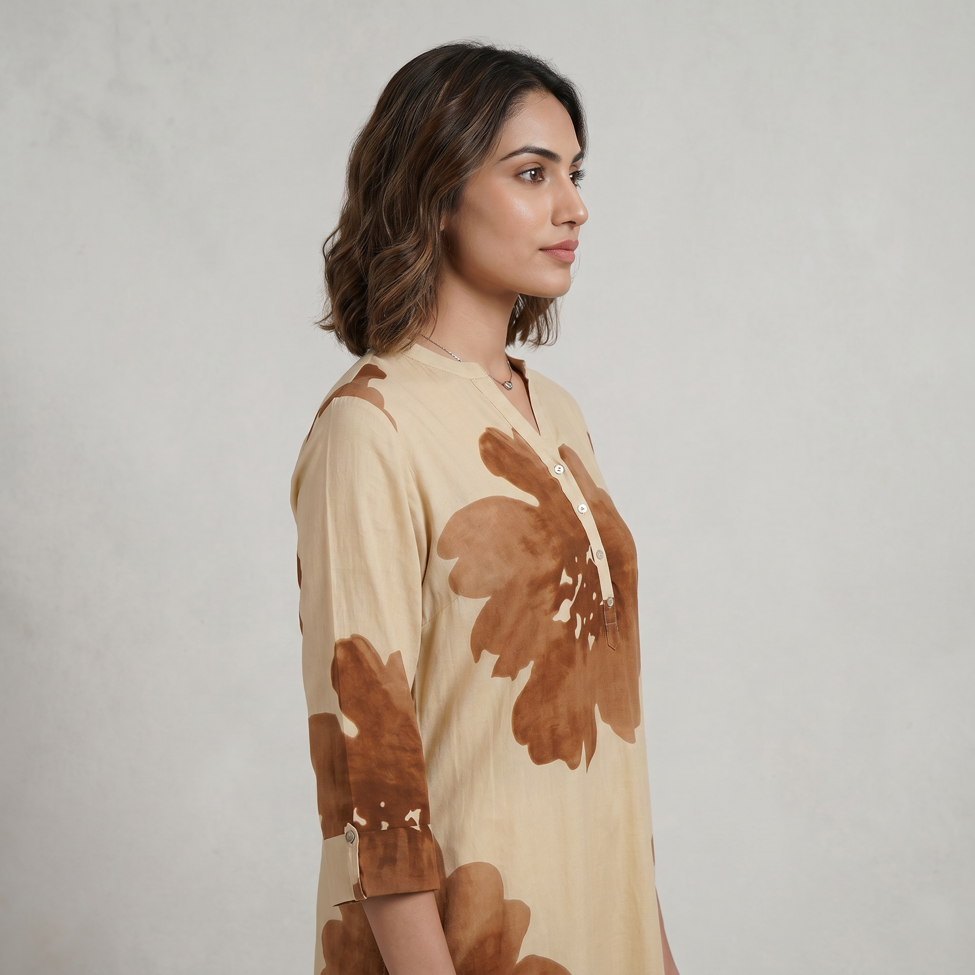 Half Placket Long Kurta
