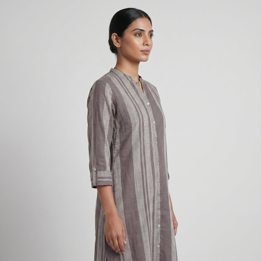Striped Straight Long Kurta