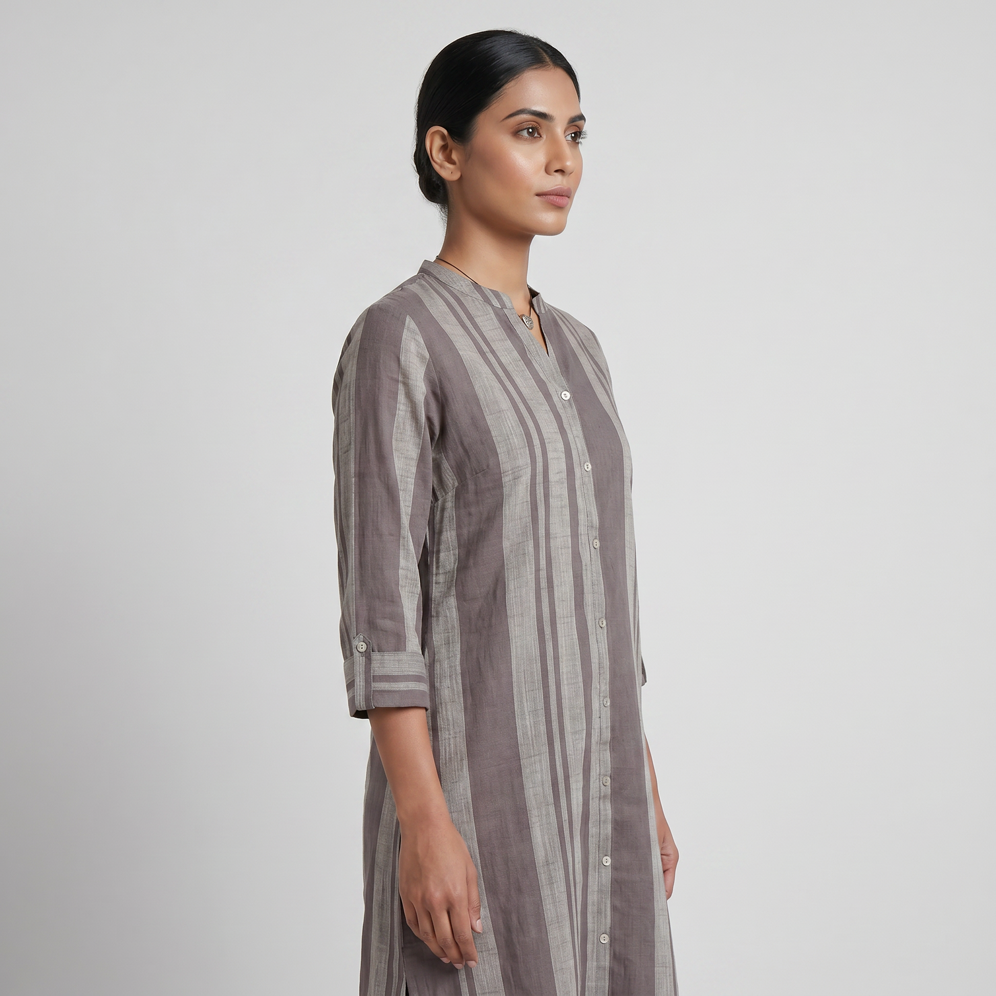 Striped Straight Long Kurta