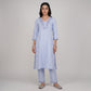 Embroidered Cotton V-Neck Long Kurta