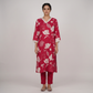 Printed V-Neck Long Kurta
