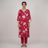 Printed V-Neck Long Kurta