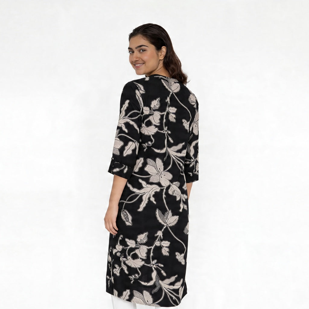 Half Placket Long Kurta