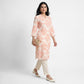 Printed V-Neck Long Kurta