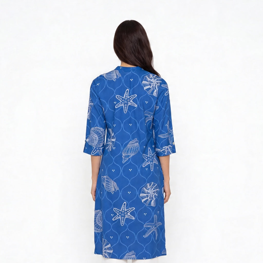 Half Placket Long Kurta
