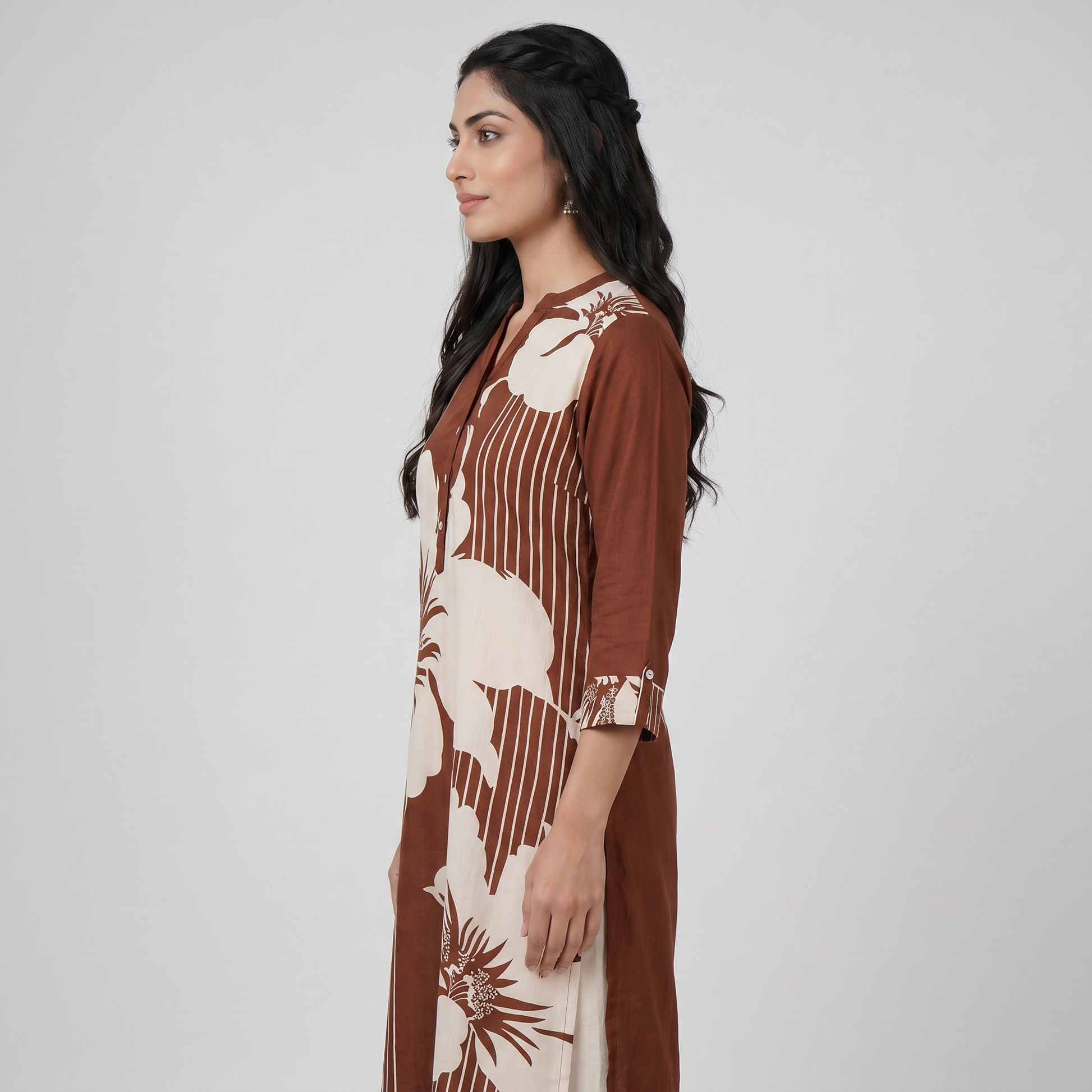Half Placket Long Kurta