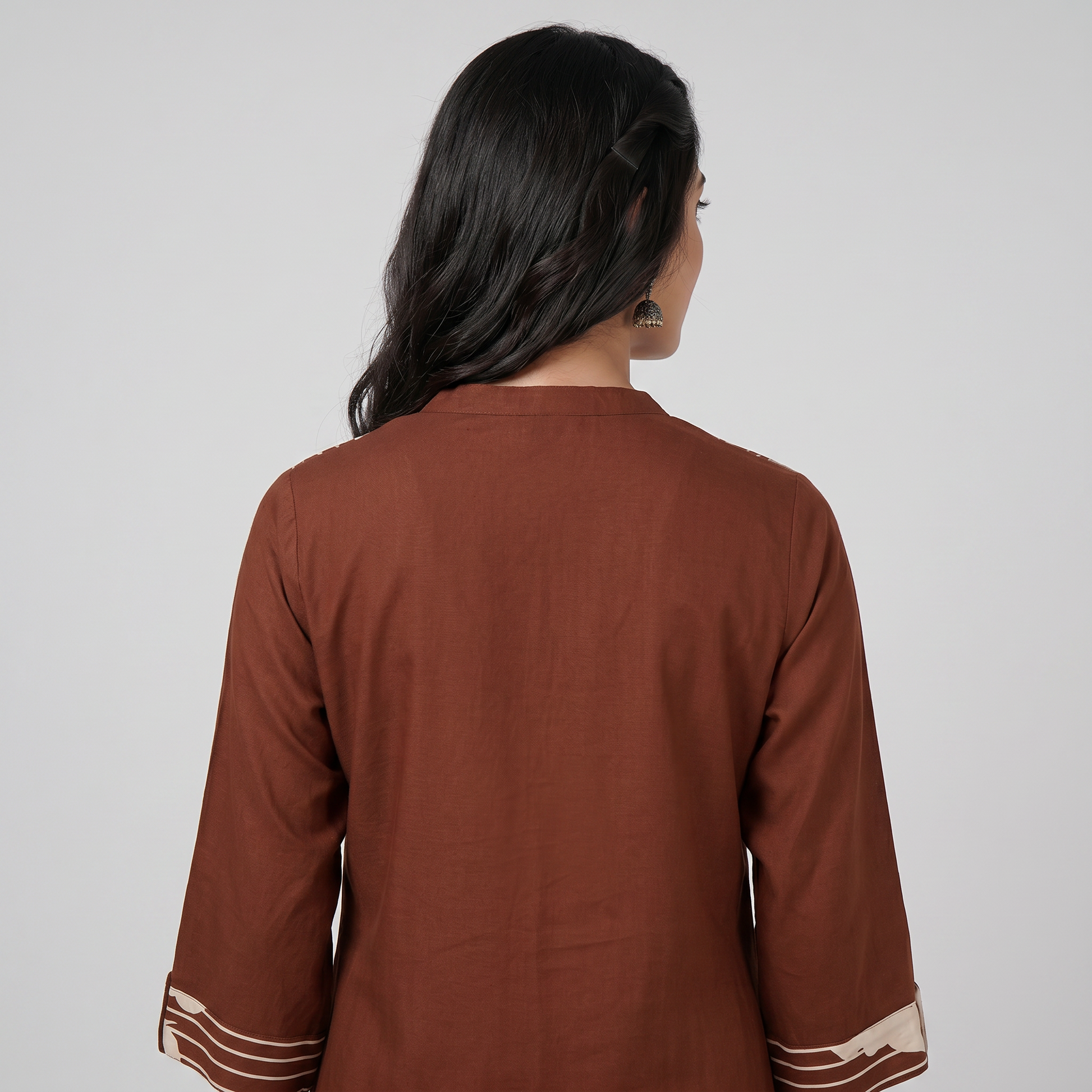 Half Placket Long Kurta