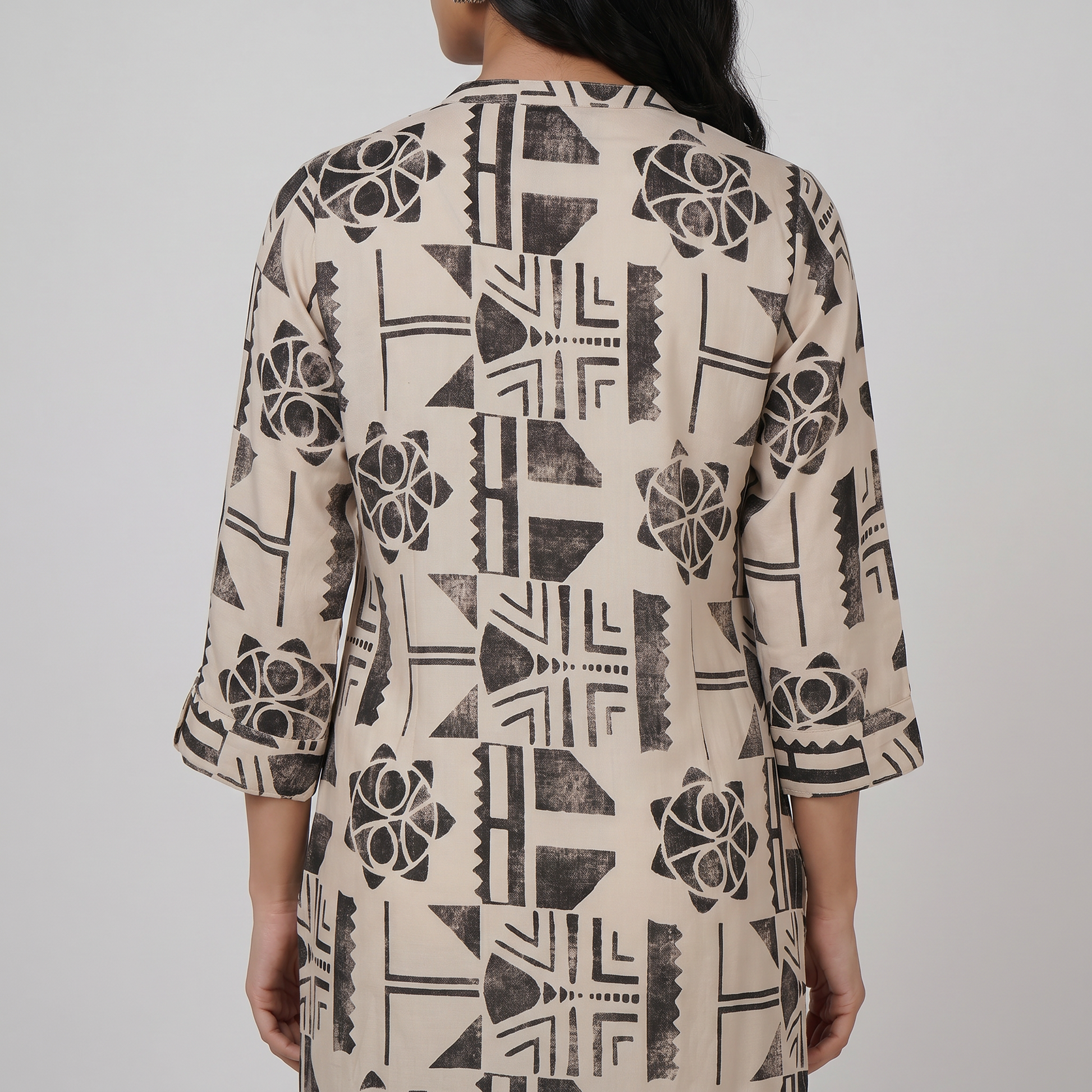Half Placket Long Kurta