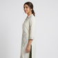 Printed Half Placket Long Kurta