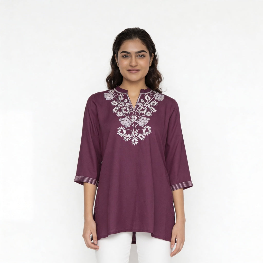 Embroidered Short Kurta