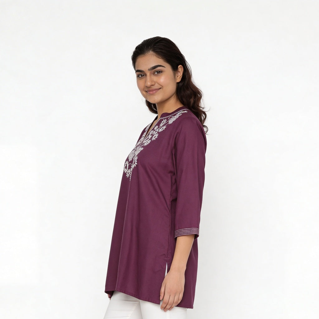 Embroidered Short Kurta