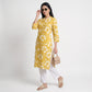 Half Placket Printed Long Kurta