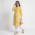 Half Placket Printed Long Kurta