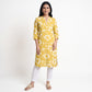 Half Placket Printed Long Kurta