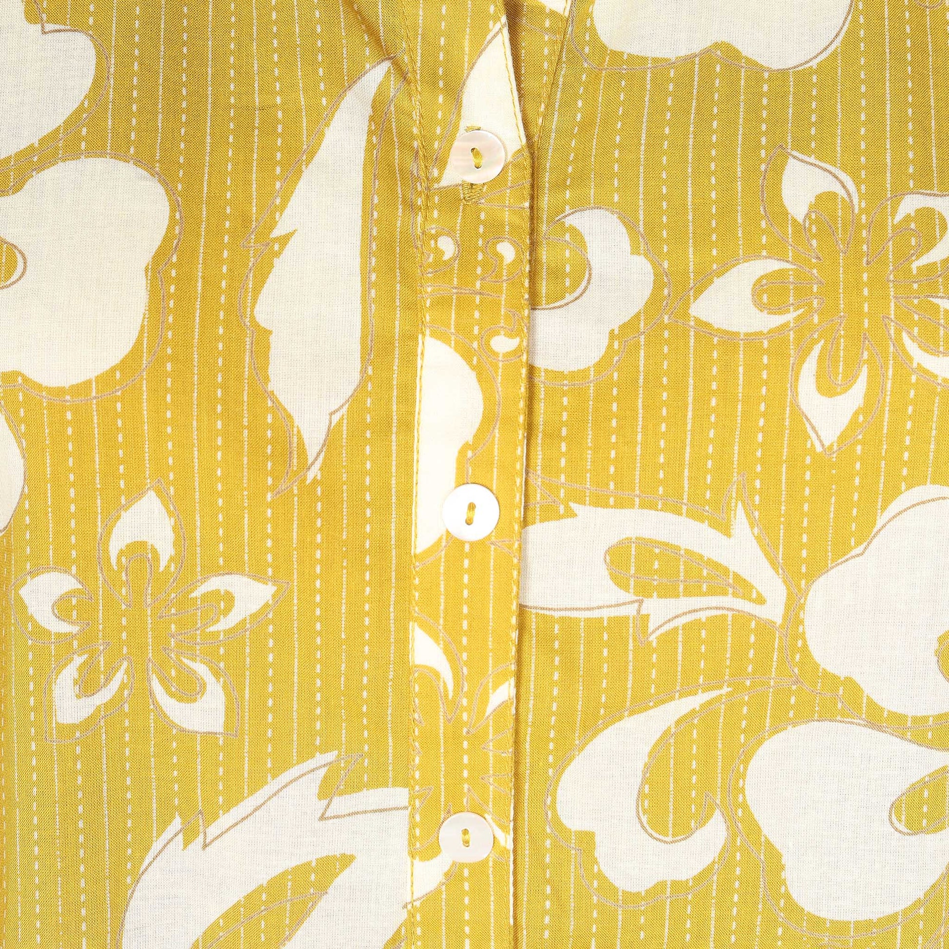 Half Placket Printed Long Kurta