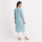 Printed V-Neck Long Kurta