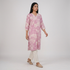 Printed V-Neck Long Kurta