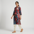 Cotton Printed Half Placket Long Kurta