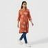 Cotton Printed Half Placket Long Kurta