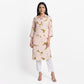 Printed Half Placket Long Kurta