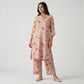 Printed Half Placket Long Kurta