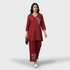 Embroidered V-Neck Short Kurta