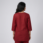 Embroidered V-Neck Short Kurta