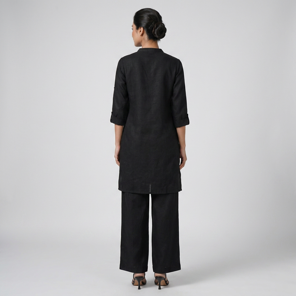 Embroidered Half Placket Kurta
