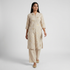 Printed V Notch Half Placket Long Kurta