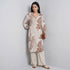 Printed V-Neck Straight Kurta
