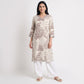 Printed V-Neck Straight Kurta