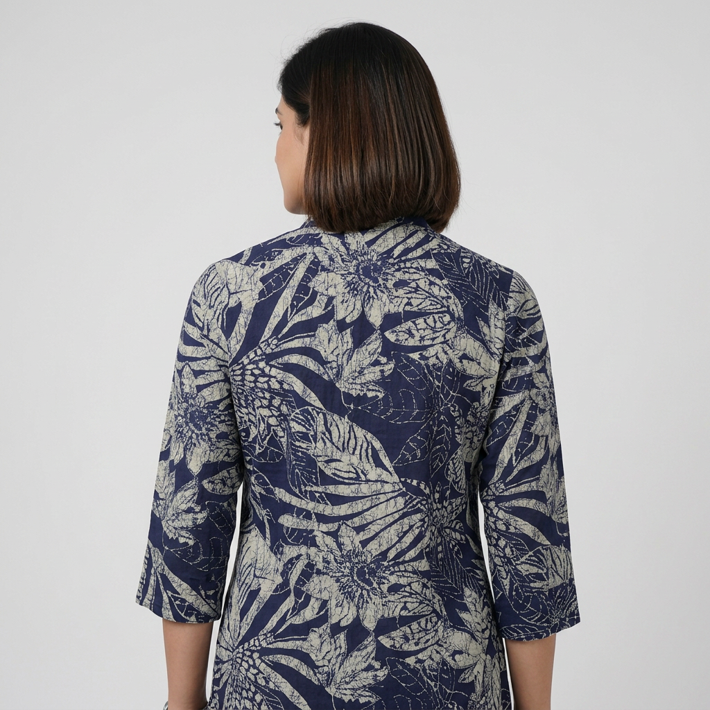 Printed Full Placket Button Down Kurta