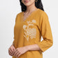 Patchwork V-Neck Relaxed Kurta