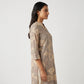 Printed Half Placket Long Kurta