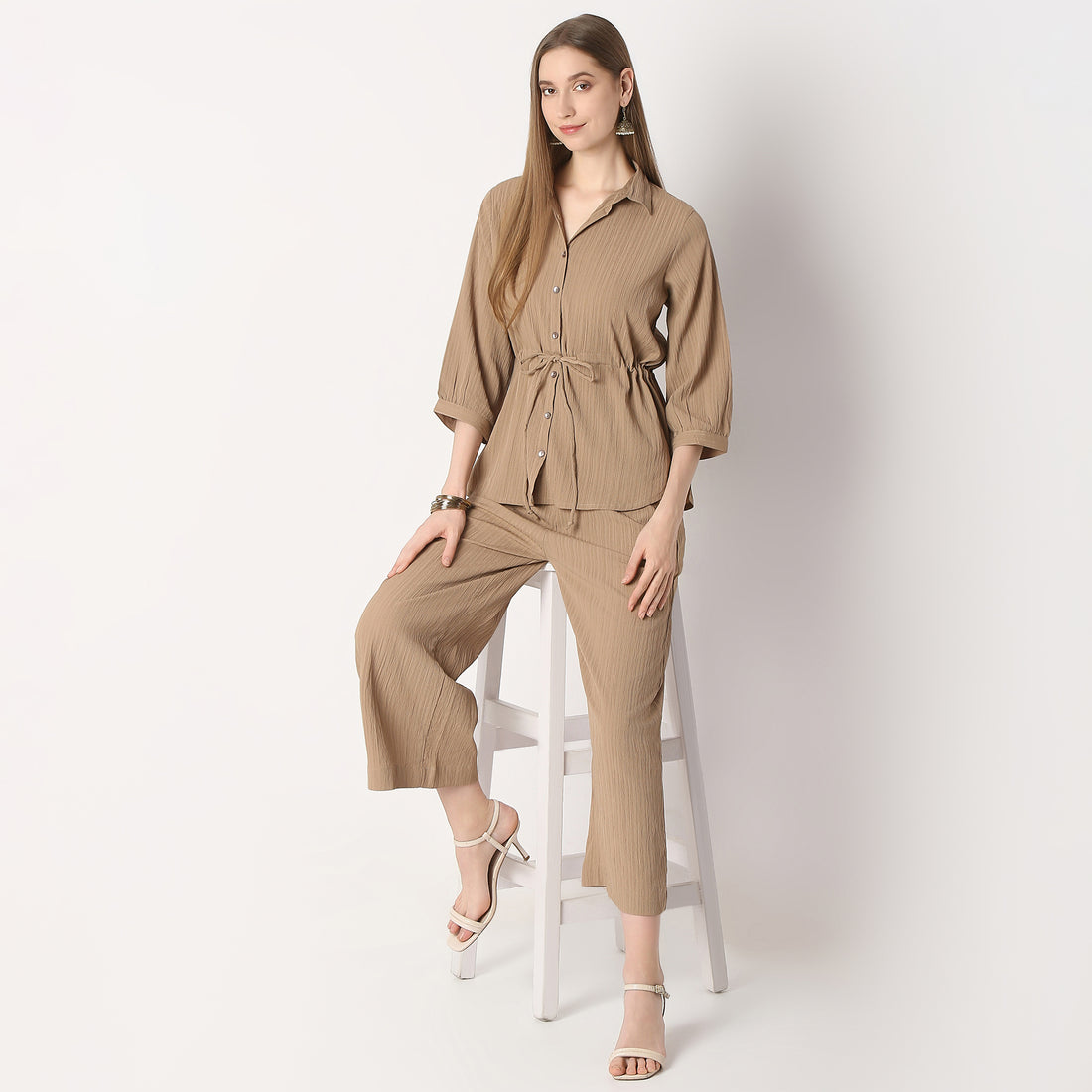 Structured Flared Pants