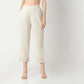 Flare Fit Embroidered Mid Rise Pants