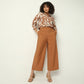 Straight Fit Solid Ankle Length Mid Rise Pants
