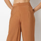 Straight Fit Solid Ankle Length Mid Rise Pants