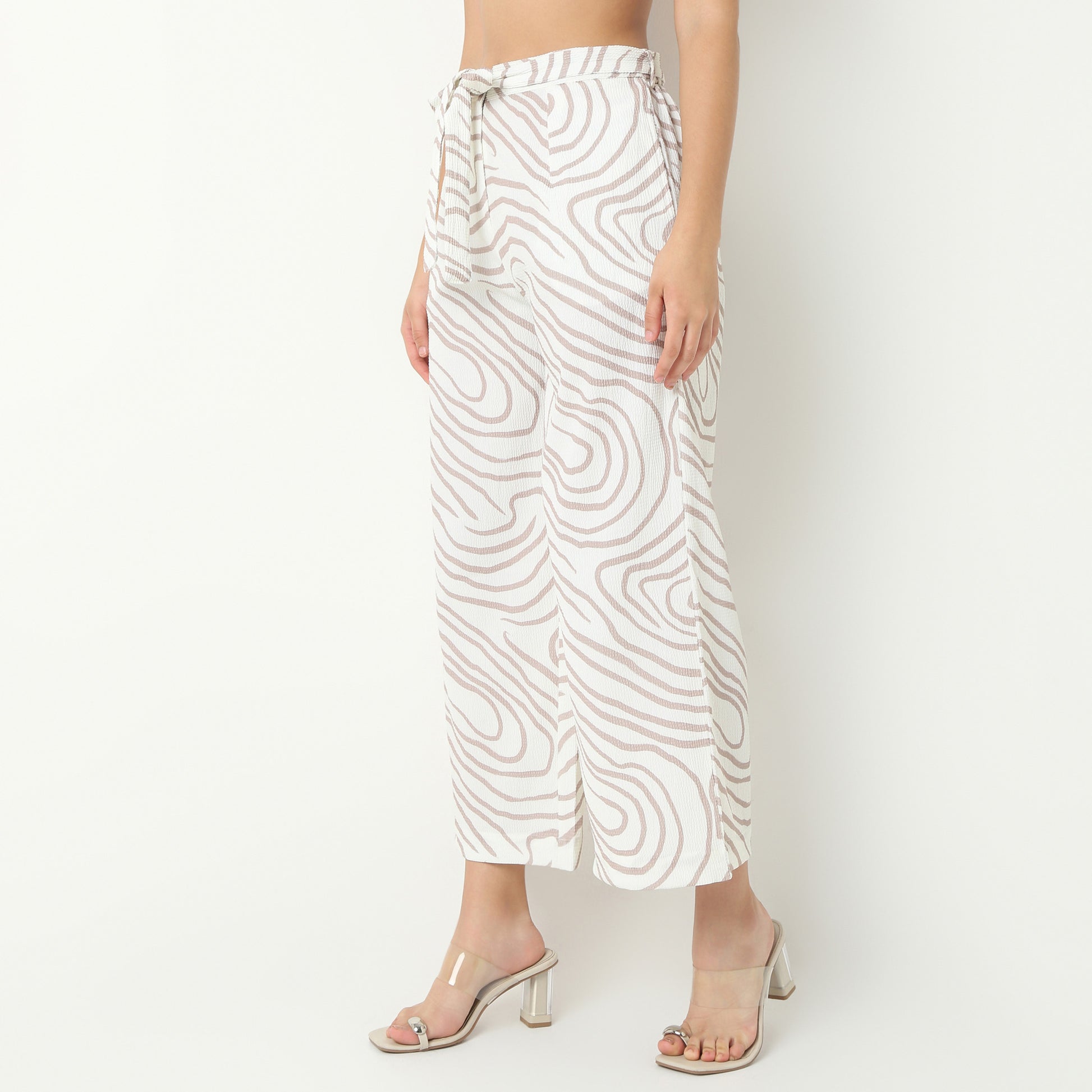 Straight Fit High Rise Printed Culottes