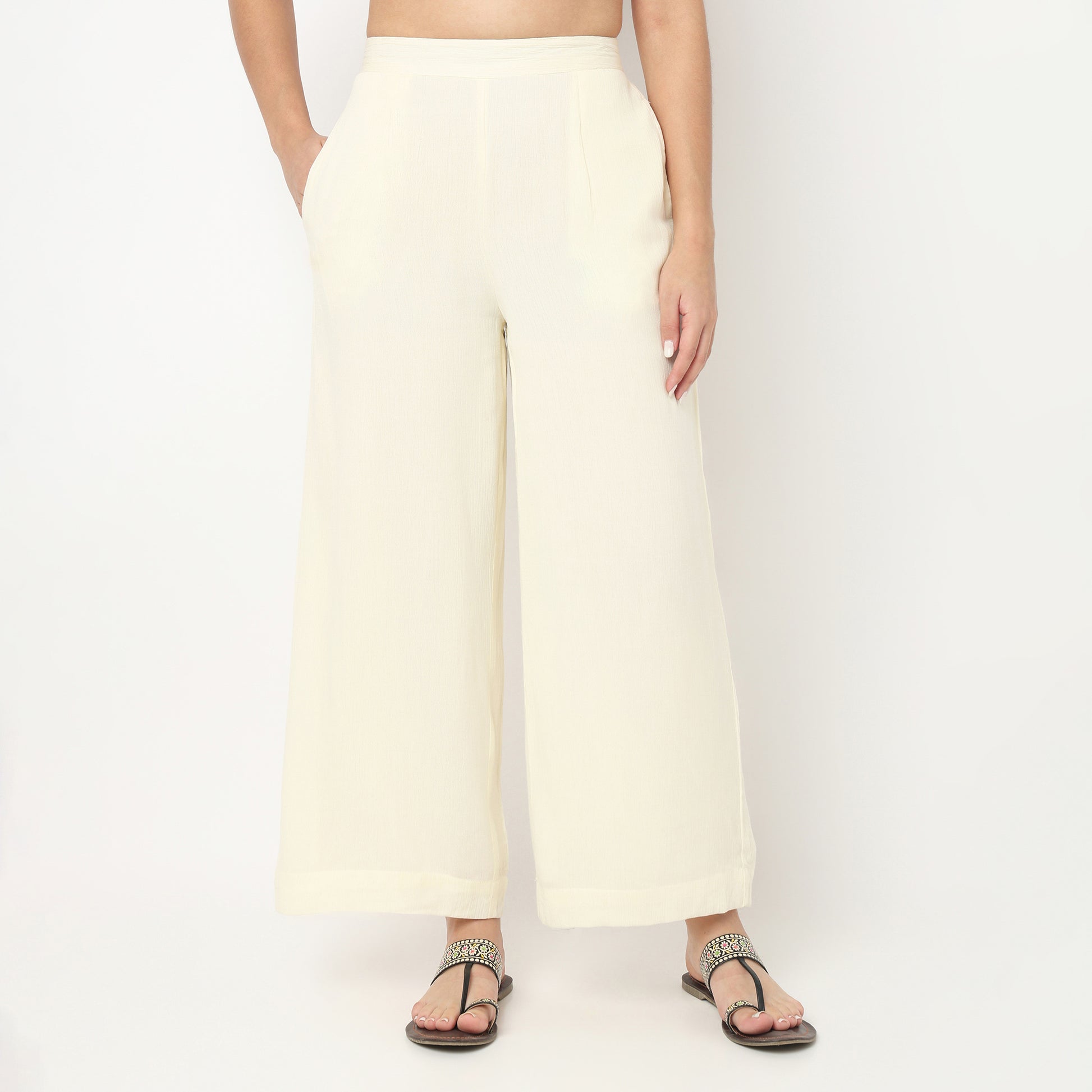 High Rise Straight Pants